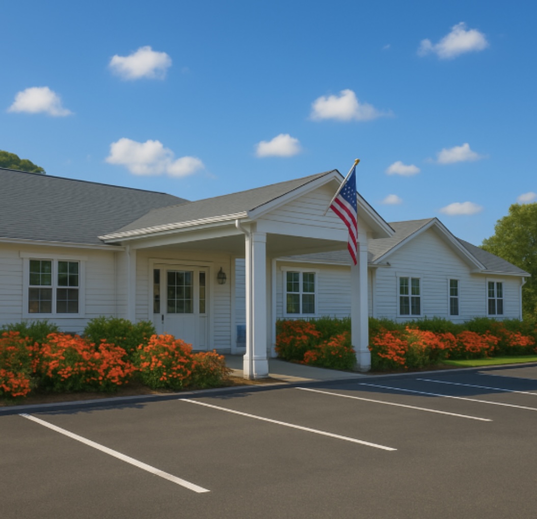 exterior shot of adams house assisted living